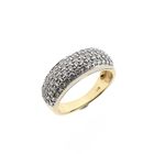 Image 1 of Golden Pavé Ring with Zirconia