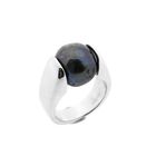 Image 1 of Silver ring with black pearl | Melano