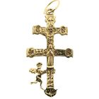 Image 5 of Gold pendant of a cross with corpus and angel