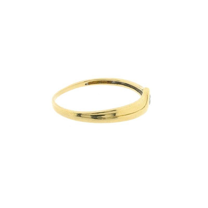 Image 5 of Gold solitaire ring with zirconia