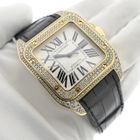 Image 16 of Cartier Santos 100 XL Automatic 2732 - W20071Y1; 18k gold watch with diamond setting