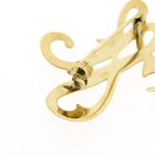 Image 6 of Gold letter brooch; letter H | Vintage