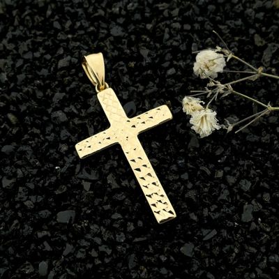 Gold pendant of a cross Image 2 of Gold pendant of a cross