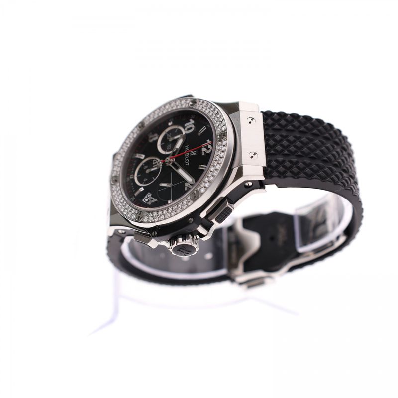 Afbeelding 6 van Hublot Big Bang Diamonds 41mm 314.SX.130.RX.114; Automatisch Chronograaf Horloge