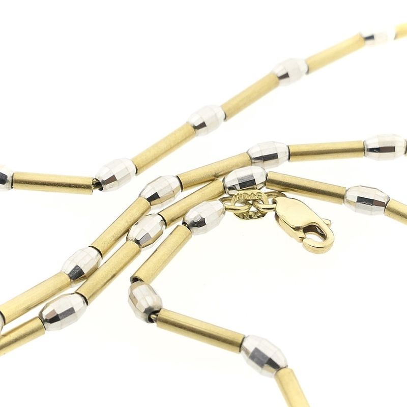 Image 7 of Midas two-tone gold bar link chain