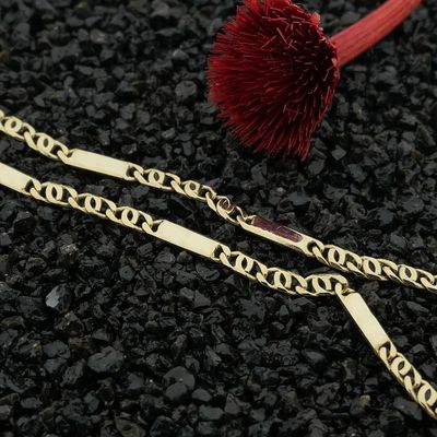 Image 2 of Gold navy link bracelet | 19 cm