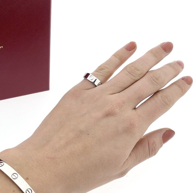 Image 10 of White gold LOVE ring set with diamond; Cartier