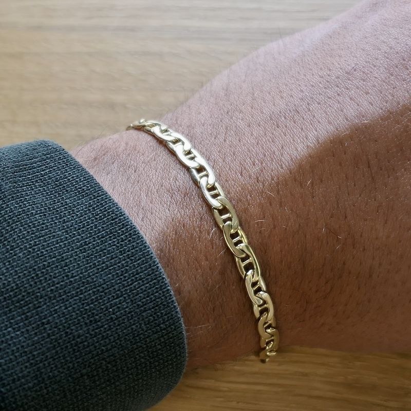 Image 3 of Gold navy link bracelet