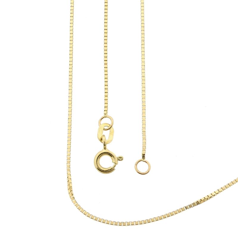 Image 1 of 14K Gold Venetian Box Chain; 61 cm