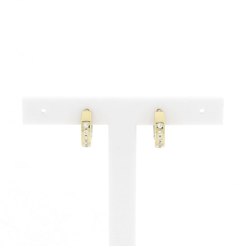 Image 1 of Gold earrings; Ø 14.3 mm