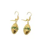 Image 5 of Gold earrings with chrysoprase