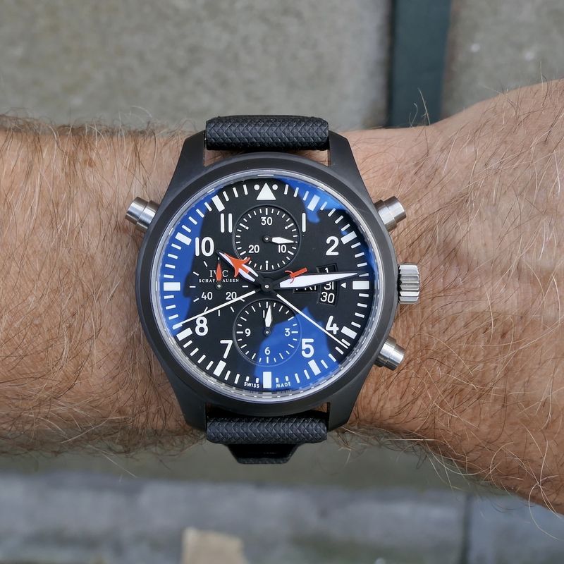 Image 25 of IWC Pilot's Watch Double Chronograph 'Topgun' IW379901; Automatic men's watch