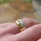 Image 8 of Two-tone gold ring with 0.08 ct diamond.