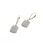 Image 4 of 9 carat pavé earrings with diamond; 1.20 ct.