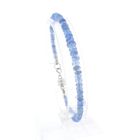 Image 1 of Light blue topaz bead bracelet with white gold clasp
