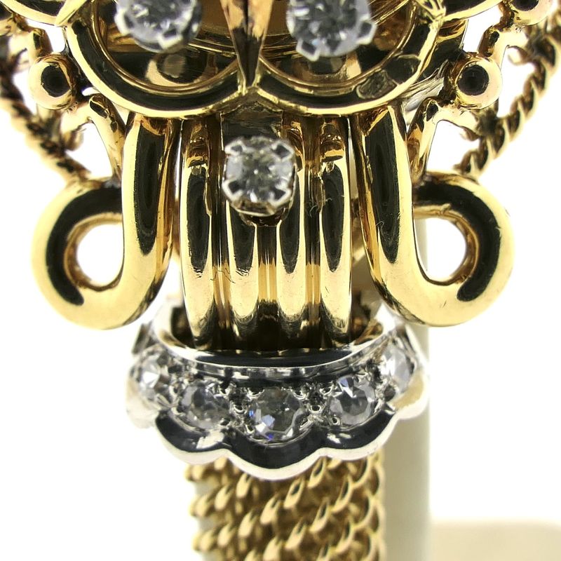 Image 7 of Swiss Geneva Bracelet/Cocktail Watch; 18k gold women's watch with diamonds