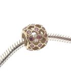 Image 2 of Pandora charm; Gold; Pink Stones