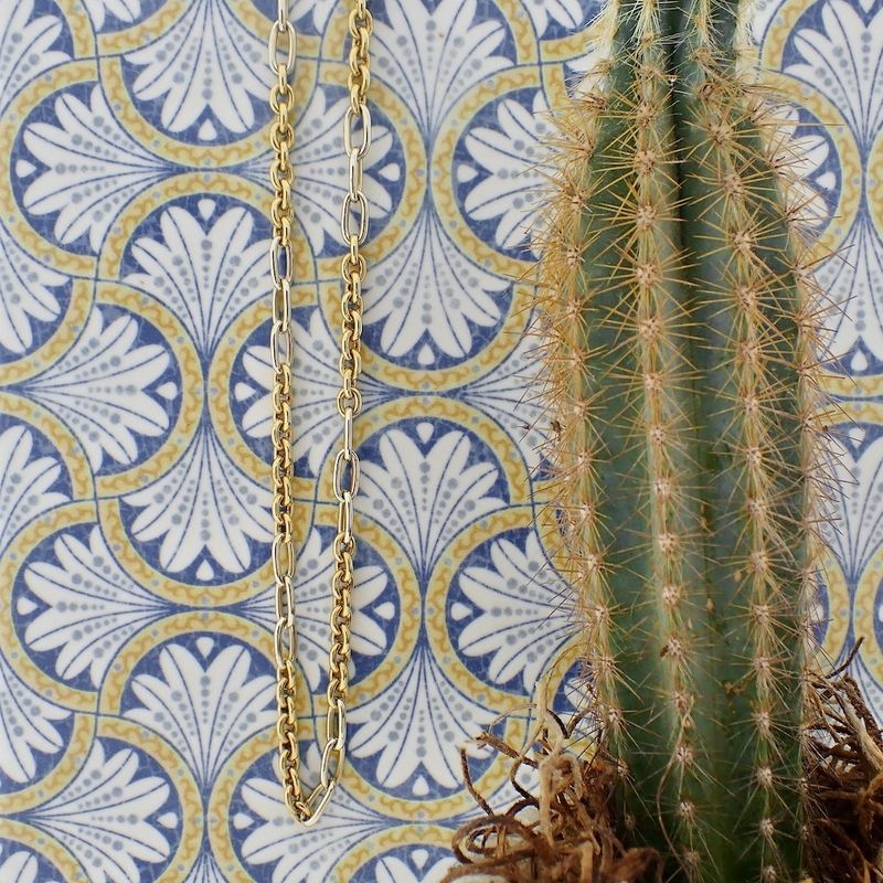 Image 5 of Two-tone gold fantasy link necklace; Pomellato | 41 cm