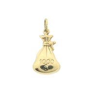 Gold pendant of a money bag