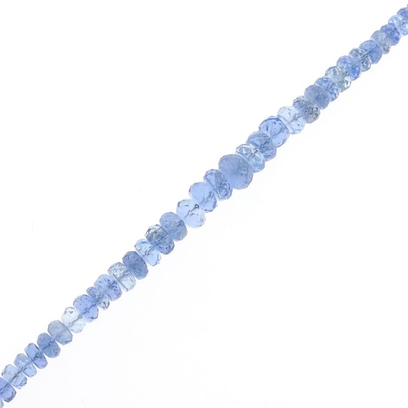 Image 7 of Light blue topaz bead bracelet with white gold clasp