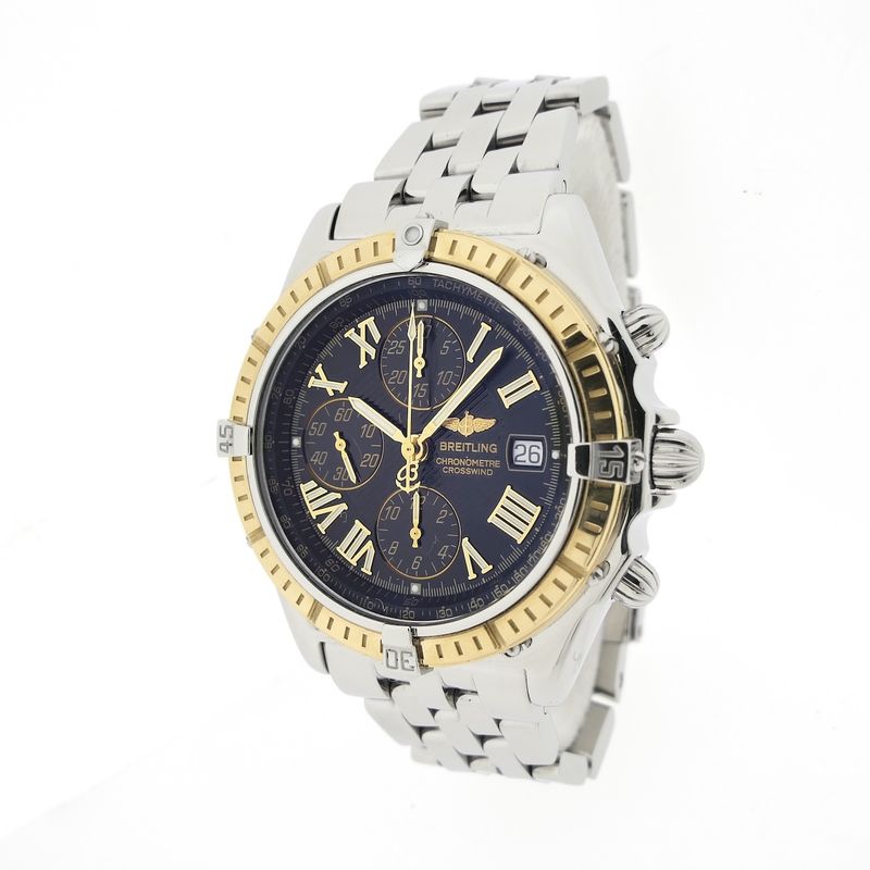 Image 2 of Breitling Crosswind Chronograph D13355; 18k gold/steel men's watch
