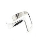 Image 3 of Silver Slave Bracelet with Pattern; Size S/M