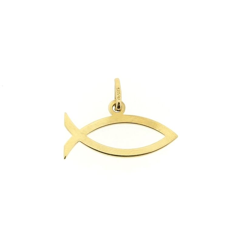 Image 6 of Gold pendant of an ichthus fish