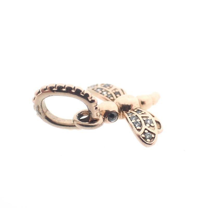Image 7 of Pandora Moments dangle charm; Rose gold plated; Dragonfly