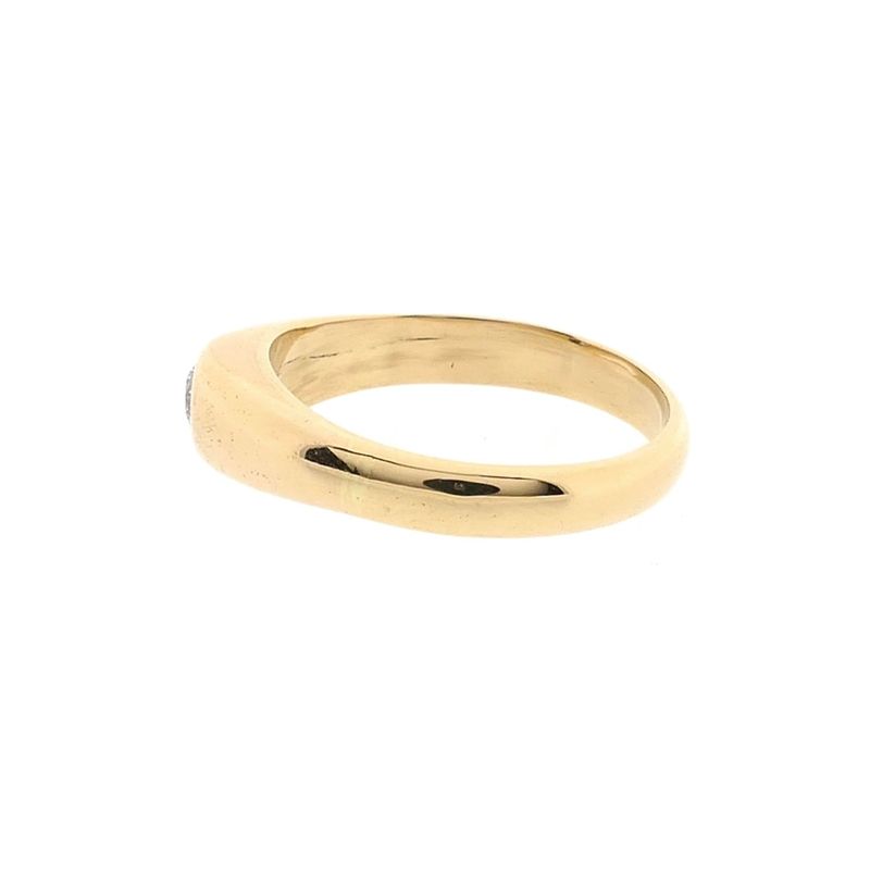 Afbeelding 7 van Gouden solitairring met diamant; 0,10 ct.