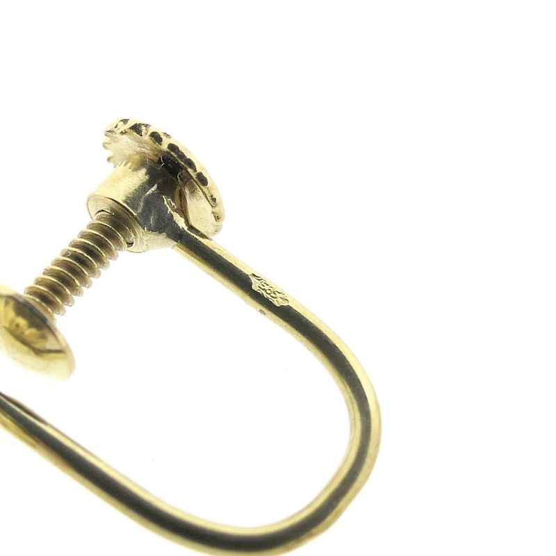 Image 10 of Vintage gold earrings with pearl