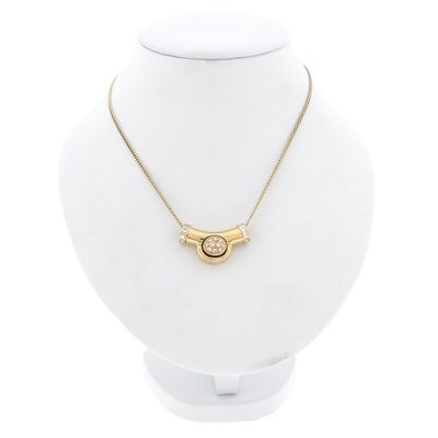 Image 2 of Gold pendant with diamond; 0.48 ct.