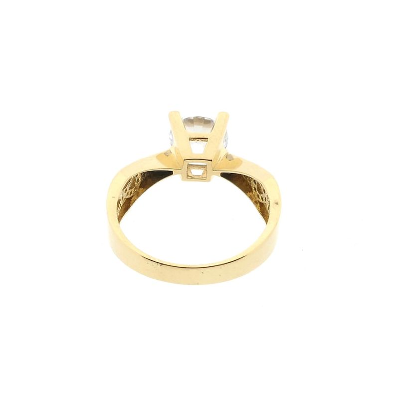 Image 4 of Gold Solitaire Ring with Zirconia