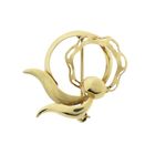 Image 5 of Vintage gold abstract brooch