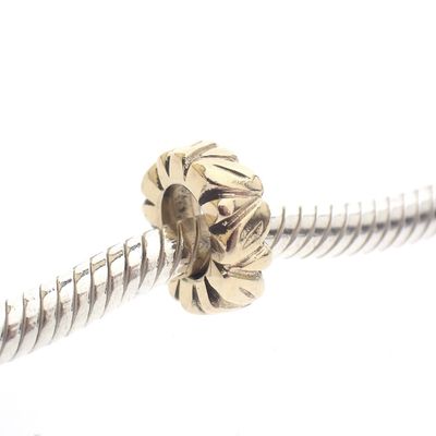 Image 2 of Pandora spacer; Gold; Golden Leaf