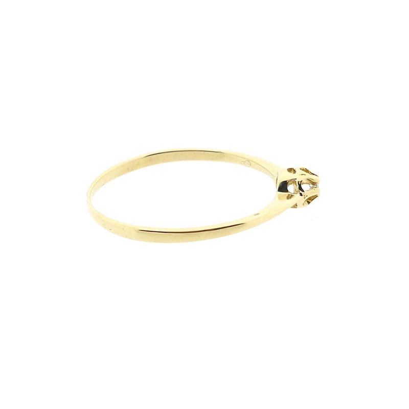 Image 5 of Gold solitaire ring with diamond; 0.005 ct.