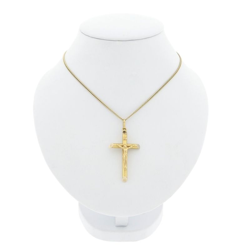 Image 3 of 18-karat gold pendant of a cross with corpus | INRI