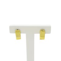 9 carat semi-circular earrings with zirconia