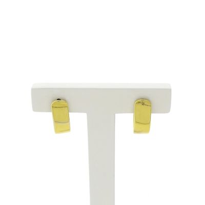 9 carat semi-circular earrings with zirconia Image 1 of 9 carat semi-circular earrings with zirconia