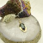 Image 2 of Gold pendant with green tourmaline