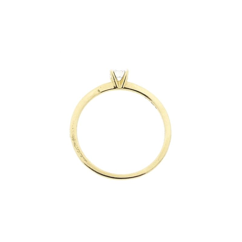 Image 4 of Gold solitaire ring with zirconia