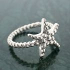 Image 7 of Silver ball ring with a starfish