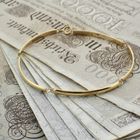 Image 2 of Gold bar link bracelet