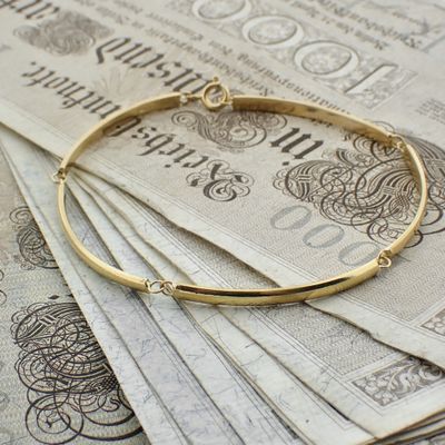 Image 2 of Gold bar link bracelet