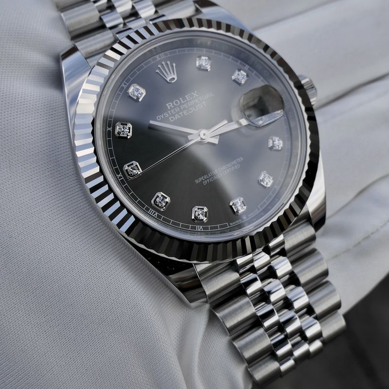 Image 22 of Rolex Datejust 41mm 'Rhodium Diamond Dial' 126334; Automatic men's watch