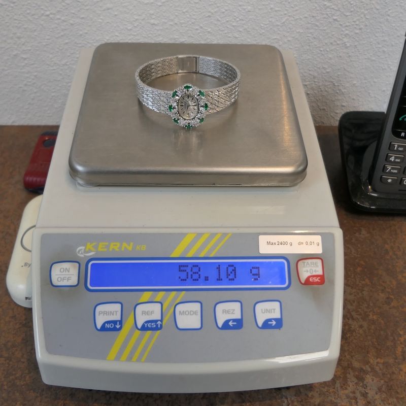 Image 23 of Juvania Geneva 'Cocktail Watch'; 18k white gold women's watch with diamonds and sapphires