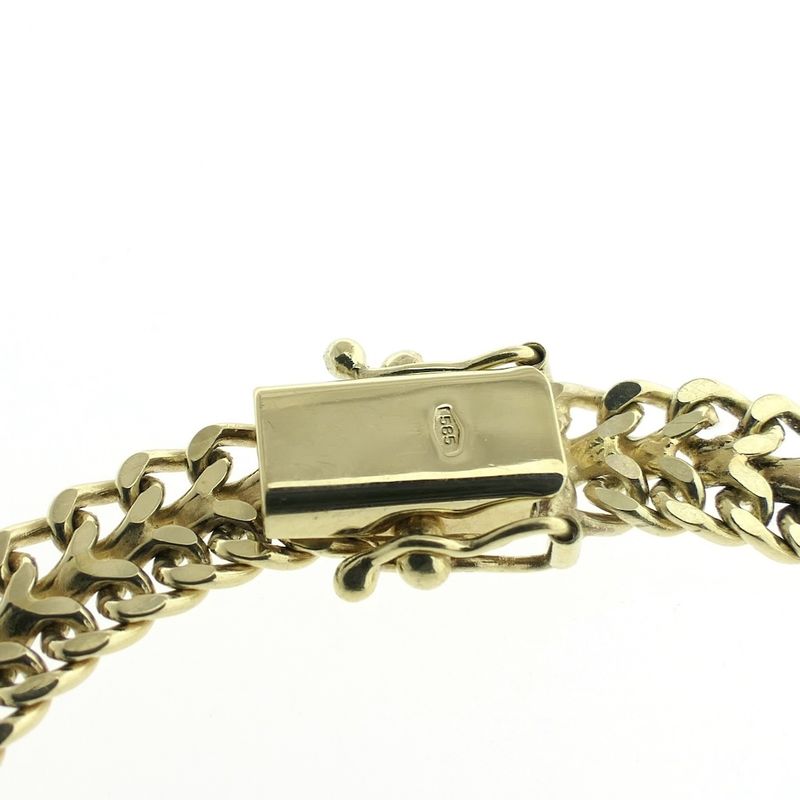 Image 6 of Gold French gourmet link bracelet | 18.5 cm
