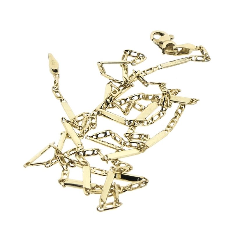 Image 7 of Gold closed Figaro link chain | 50 cm