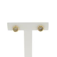 Vintage tricolor gold stud earrings