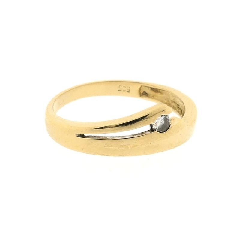 Image 5 of Gold ring with zirconia