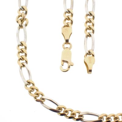 Two-tone gold Figaro link chain; Midas Image 1 of Two-tone gold Figaro link chain; Midas